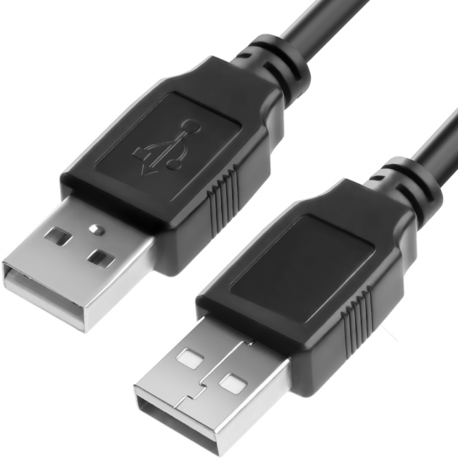 Greenconnect Кабель 1.5m USB 2.0, AM/AM, черный, 28/28 AWG, экран, армированный, морозостойкий, GCR-UM2M-BB2S-1.5m Greenconnect  USB 2.0 Type-AM - USB 2.0 Type-AM 1.5м