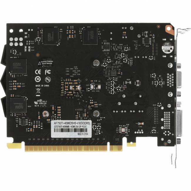 Видеокарта AFOX CORPORATION AF750TI-4096D5H5-V3 — для бизнеса и офиса Видеокарта AFOX CORPORATION AF750TI-4096D5H5-V3 — для бизнеса и офиса