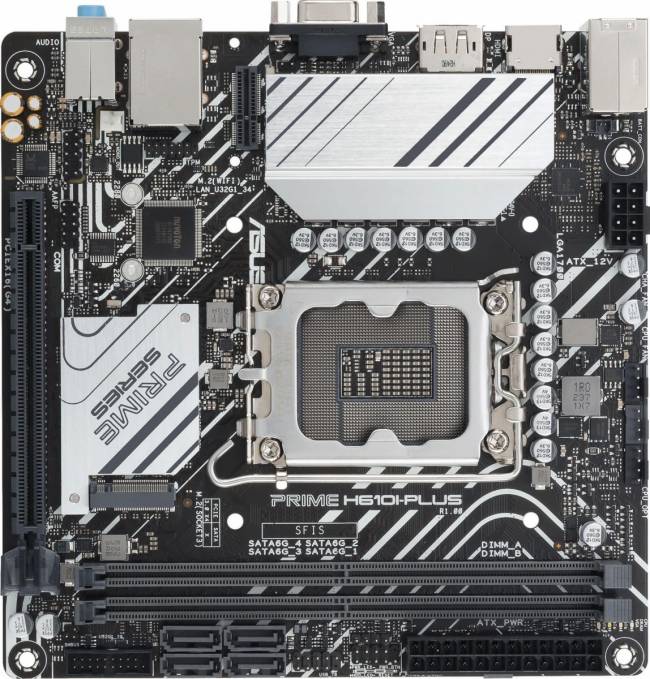 Материнская плата ASUS PRIME H610I-PLUS-CSM — для бизнеса и офиса