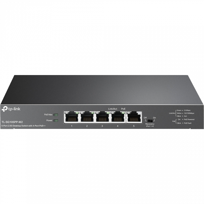 Коммутатор TP-Link TL-SG105PP-M2 — для бизнеса и офиса