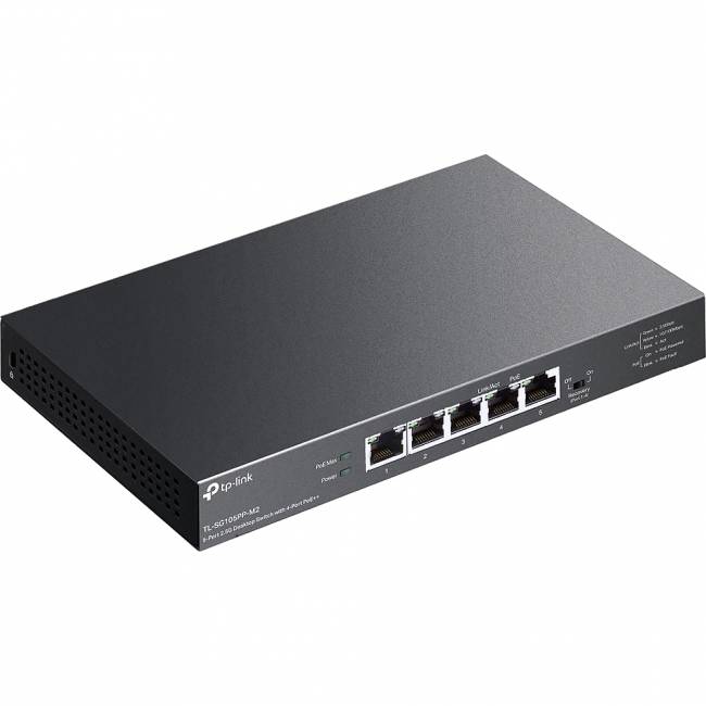 Коммутатор TP-Link TL-SG105PP-M2 — для бизнеса и офиса