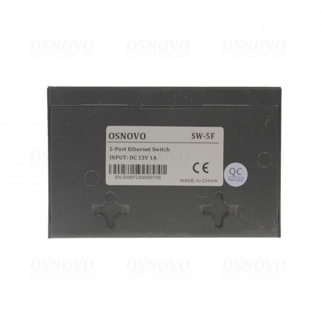 Коммутатор неуправляемый OSNOVO SW-5F — для бизнеса и офиса Коммутатор неуправляемый OSNOVO SW-5F — для бизнеса и офиса