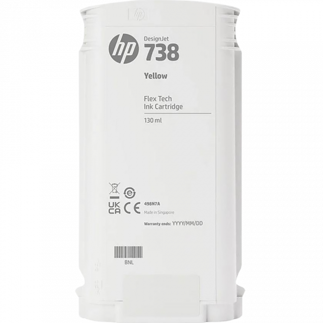 Картридж Картридж HP 738 130-ml 498N7A Yellow DesignJet Ink Cartridge — для бизнеса и офиса Картридж Картридж HP 738 130-ml 498N7A Yellow DesignJet Ink Cartridge — для бизнеса и офиса