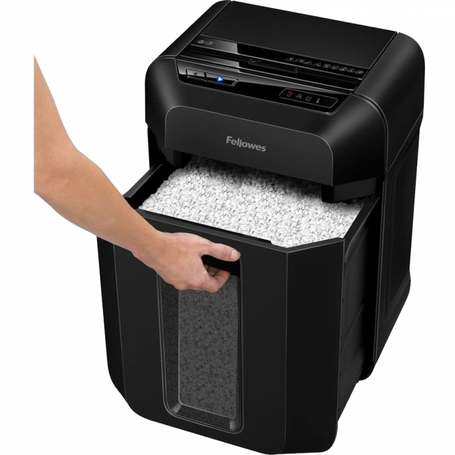 Шредер Fellowes® AutoMax® 80M минирезка, автоподача, DIN P-4, 4х12 мм, 80 лст. 17 лтр. Шредер Fellowes AutoMax 80M FS-46215 — для бизнеса и офиса