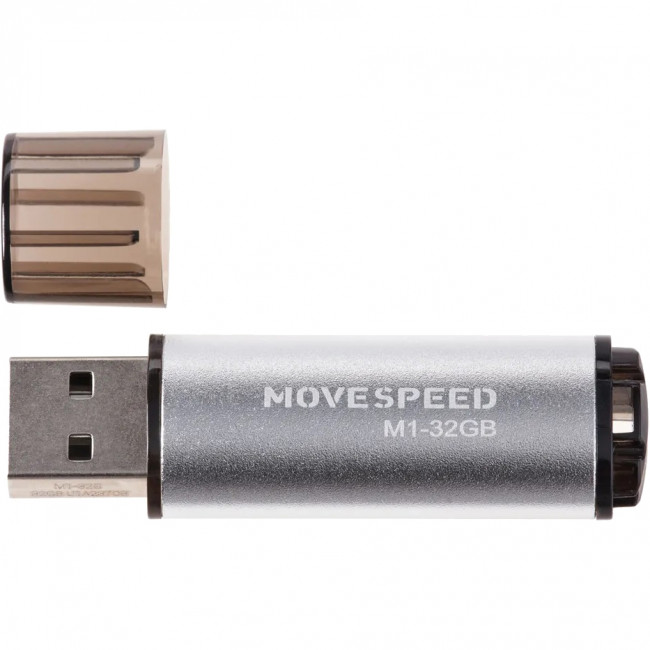 USB2.0 32GB Move Speed M1 серебро Move Speed 32GB M1 (M1-32G) — для бизнеса и офиса