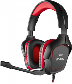 Игровые наушники с микрофоном SVEN AP-G333MV, черный-красный Sven SV-019396