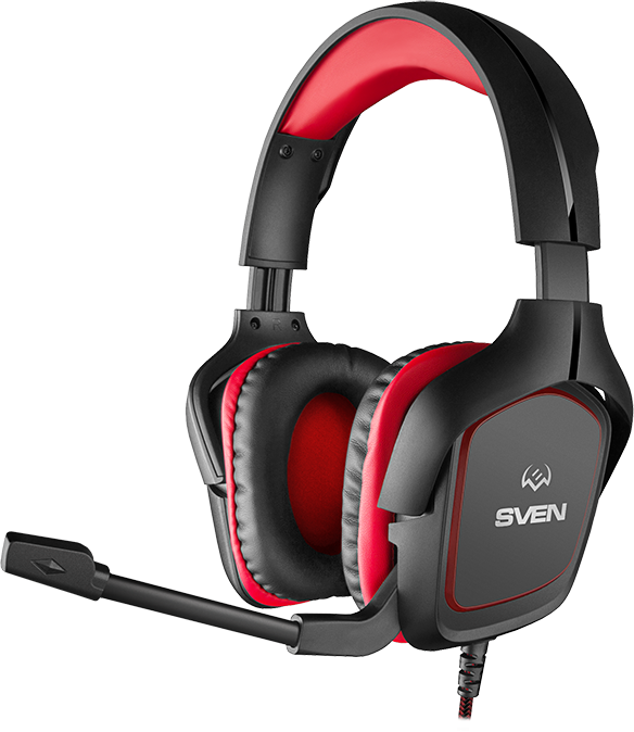 Игровые наушники с микрофоном SVEN AP-G333MV, черный-красный Sven SV-019396