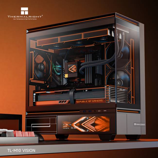 Корпус без блока питания Thermalright M10 Vision FAN4-M Black — для бизнеса и офиса Корпус без блока питания Thermalright M10 Vision FAN4-M Black — для бизнеса и офиса