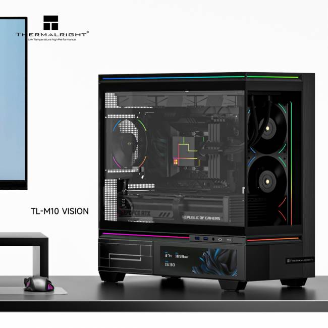 Корпус без блока питания Thermalright M10 Vision FAN4-M Black — для бизнеса и офиса Корпус без блока питания Thermalright M10 Vision FAN4-M Black — для бизнеса и офиса