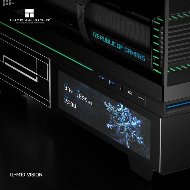Корпус без блока питания Thermalright M10 Vision FAN4-M Black — для бизнеса и офиса Корпус без блока питания Thermalright M10 Vision FAN4-M Black — для бизнеса и офиса