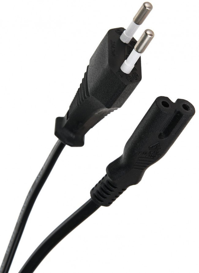 Кабель для аудио-видео техники IEC-320-C7 -- розетка EU, 2-pin <VDE>, VCOM <CE023-CU0.5-1.8>, 1,8m VCOM CE023-CU0.5-1.8M