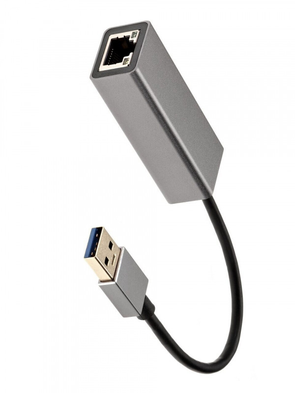 Кабель-переходник USB 3.0 (Am) --> LAN RJ-45 1000 Mbps, Alum Shell, iOpen (Aopen/Qust) <ADU312M> VCOM ADU312M — для бизнеса и офиса
