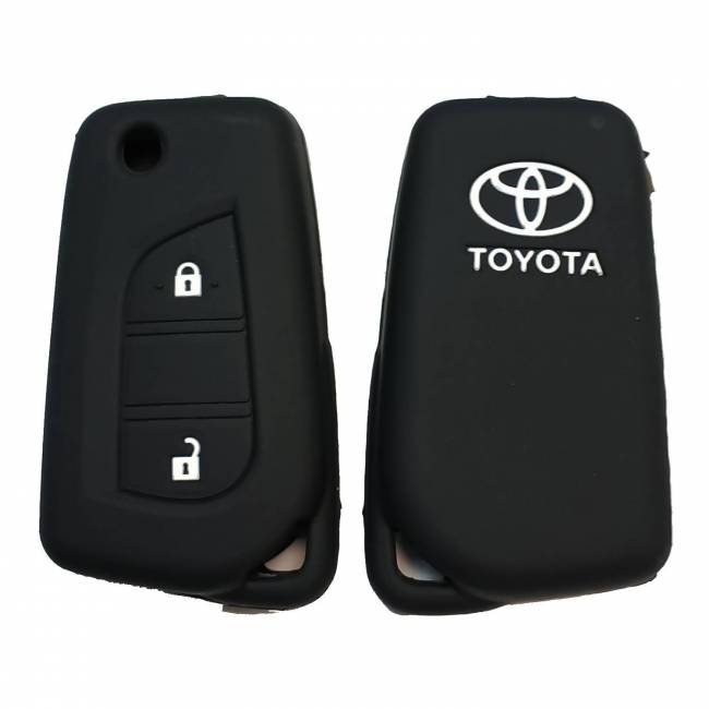 Чехол силиконовый выкидного ключа TOYOTA 2 кнопки (с лого) — для бизнеса и офиса