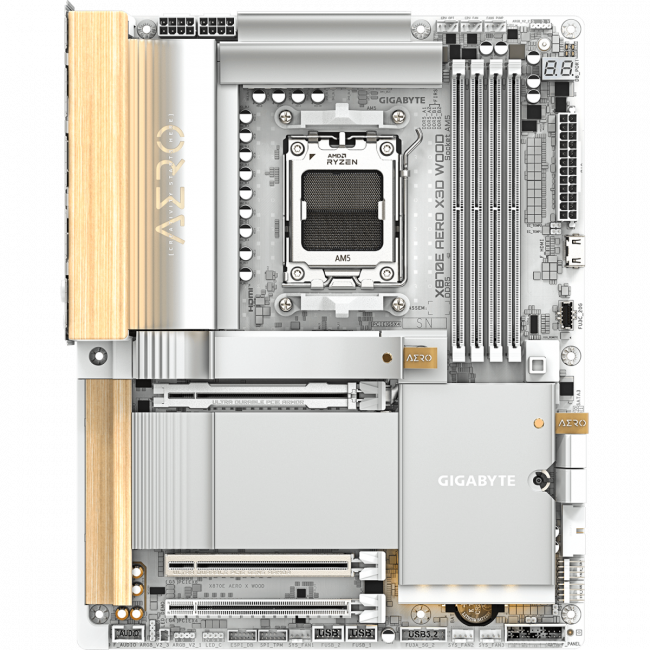 Материнская плата GIGABYTE X870E AERO X WOOD — для бизнеса и офиса Материнская плата GIGABYTE X870E AERO X WOOD — для бизнеса и офиса