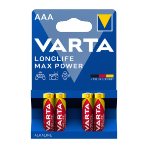 Батарейка Varta LONGLIFE MAX POWER (MAX TECH) LR03 AAA BL4 Alkaline 1.5V (4703) (4/40/200) Varta LONGLIFE MAX POWER (MAX TECH) (4703101404)