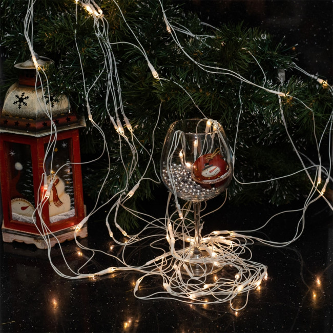 Гирлянда Гирлянда 66LED 220V, 1 режим, 2х1 м, занавес, тёплый белый