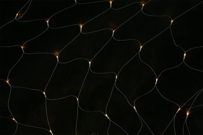 Гирлянда Гирлянда 66LED 220V, 1 режим, 2х1 м, занавес, тёплый белый