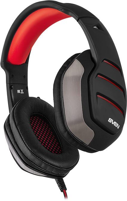 Игровые наушники с микрофоном SVEN AP-U997MV, черный-красный (USB, LED, 7,1) Sven AP-U997MV — для бизнеса и офиса