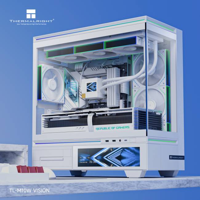 Корпус без блока питания Thermalright M10 Vision FAN4-M White — для бизнеса и офиса Корпус без блока питания Thermalright M10 Vision FAN4-M White — для бизнеса и офиса