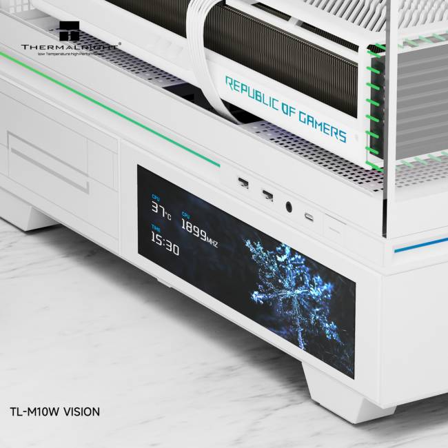 Корпус без блока питания Thermalright M10 Vision FAN4-M White — для бизнеса и офиса Корпус без блока питания Thermalright M10 Vision FAN4-M White — для бизнеса и офиса