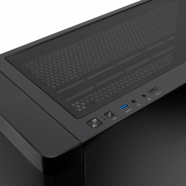 Корпус без блока питания HSPD M740-TGBK — для бизнеса и офиса