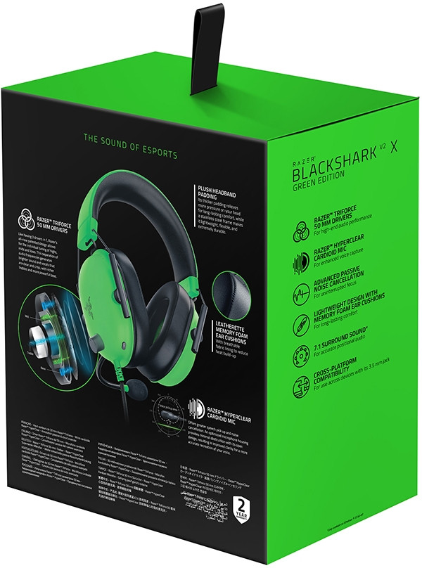 Игровая гарнитура Razer Blackshark V2 X - Green Razer Blackshark V2 X - Green — для бизнеса и офиса