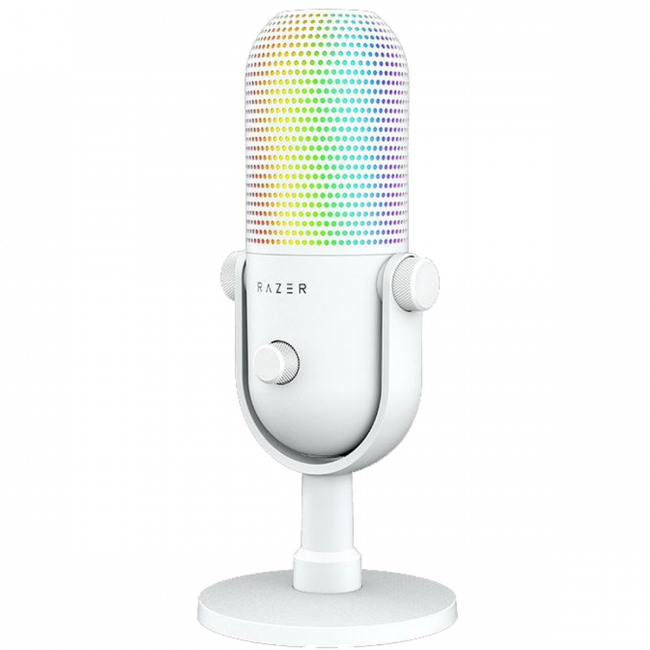 Микрофон Razer Seiren V3 Chroma - White Razer Seiren V3 Chroma - White RZ19-05060200-R3M1 — для бизнеса и офиса Микрофон Razer Seiren V3 Chroma - White Razer Seiren V3 Chroma - White RZ19-05060200-R3M1 — для бизнеса и офиса