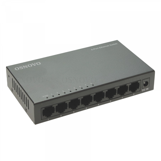 Коммутатор неуправляемый OSNOVO SW-8F — для бизнеса и офиса Коммутатор неуправляемый OSNOVO SW-8F — для бизнеса и офиса