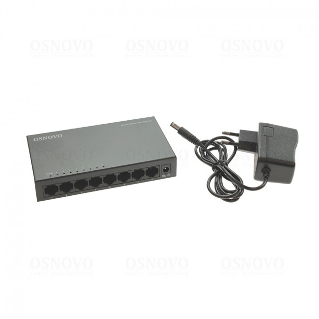 Коммутатор неуправляемый OSNOVO SW-8F — для бизнеса и офиса Коммутатор неуправляемый OSNOVO SW-8F — для бизнеса и офиса