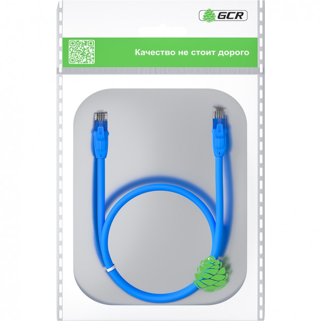 GCR Патч-корд прямой 0.75m UTP кат.6, синий, 24 AWG, ethernet high speed, RJ45, T568B, GCR-52399 Greenconnect GCR-52399