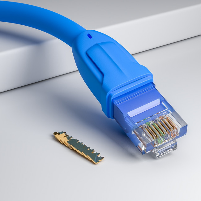 GCR Патч-корд прямой 0.75m UTP кат.6, синий, 24 AWG, ethernet high speed, RJ45, T568B, GCR-52399 Greenconnect GCR-52399