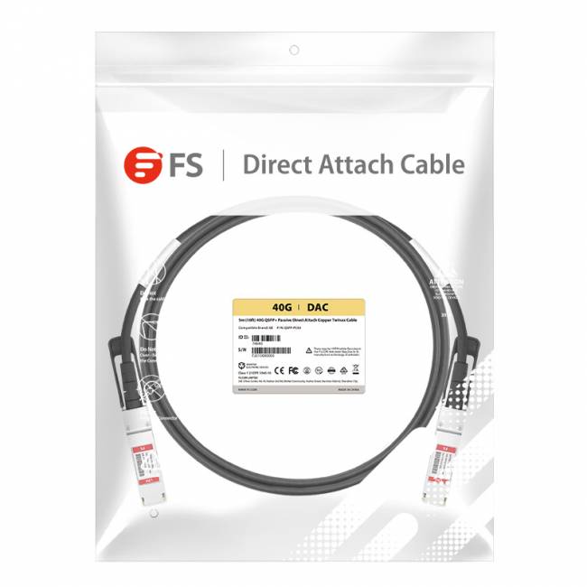 Твинаксиальный медный кабель FS QSFP-PC01 (74636) — для бизнеса и офиса Твинаксиальный медный кабель FS QSFP-PC01 (74636) — для бизнеса и офиса