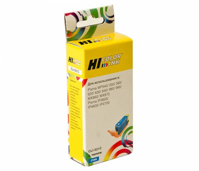 Картридж Hi-Black (HB-CLI-521C) для Canon PIXMA iP3600/iP4600/MP540, C — для бизнеса и офиса
