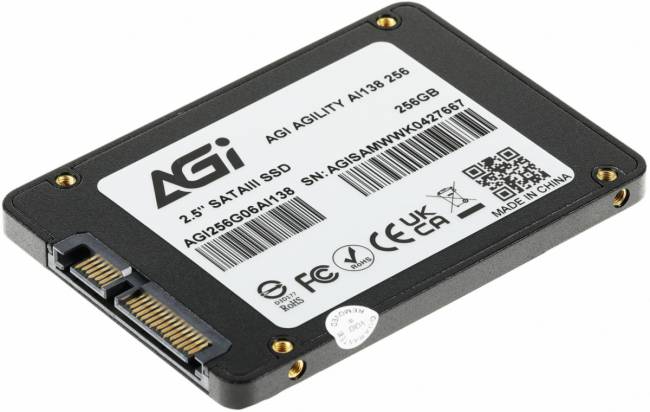 Накопитель SSD AGI TECHNOLOGY CO., LTD AGI256G06AI138 — для бизнеса и офиса