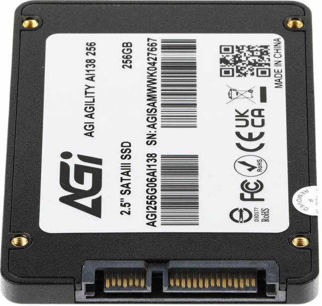 Накопитель SSD AGI TECHNOLOGY CO., LTD AGI256G06AI138 — для бизнеса и офиса