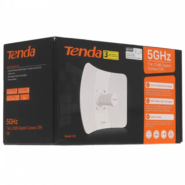 Точка доступа Tenda O9 — для бизнеса и офиса