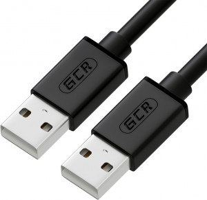GCR Кабель 0.75m USB 2.0, AM/AM, черный, 28/28 AWG, экран, армированный, морозостойкий, GCR-UM2M-BB2S-0.75m Greenconnect GCR-UM2M-BB2S-0.75m
