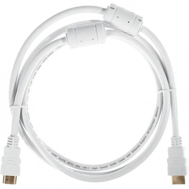 Кабель HDMI 19M/M ver 2.0, 1.8М, белый  Aopen/Qust <ACG711DW-1.8M> Кабель AOpen/Qust HDMI (m)/HDMI (m) - 1.8 м (ACG711DW-1.8M) — для бизнеса и офиса