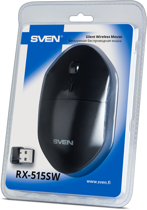 Беспроводная мышь SVEN RX-515SW чёрная (2,4 GHz, 3+1кн. бесш. кн., 800-1600DPI, блист) Sven RX-515SW Беспроводная мышь SVEN RX-515SW чёрная (2,4 GHz, 3+1кн. бесш. кн., 800-1600DPI, блист) Sven RX-515SW