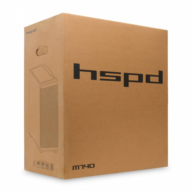 Корпус без блока питания HSPD M740-TGWH — для бизнеса и офиса
