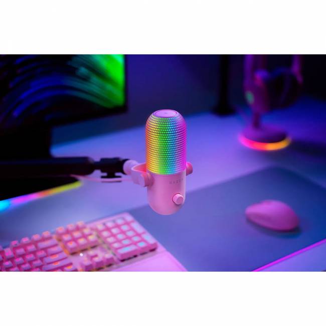 Микрофон Razer Seiren V3 Chroma - Quartz Razer Seiren V3 Chroma - Quartz RZ19-05060300-R3M1 — для бизнеса и офиса