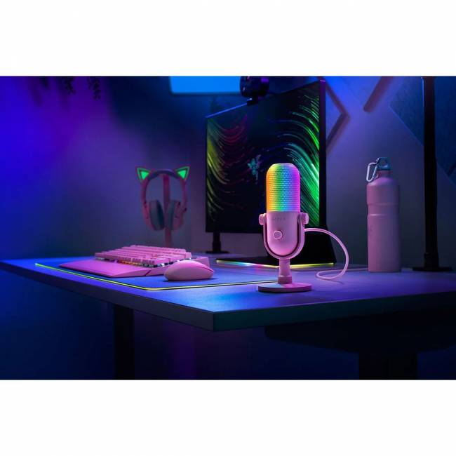 Микрофон Razer Seiren V3 Chroma - Quartz Razer Seiren V3 Chroma - Quartz RZ19-05060300-R3M1 — для бизнеса и офиса