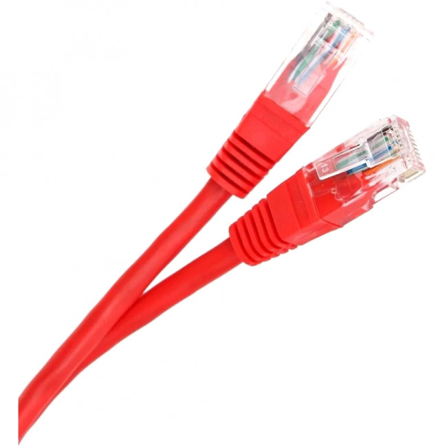 Патчкорд литой "Telecom" UTP кат.5е 3,0м красный VCOM NA102-R-3M — для бизнеса и офиса Патчкорд литой "Telecom" UTP кат.5е 3,0м красный VCOM NA102-R-3M — для бизнеса и офиса