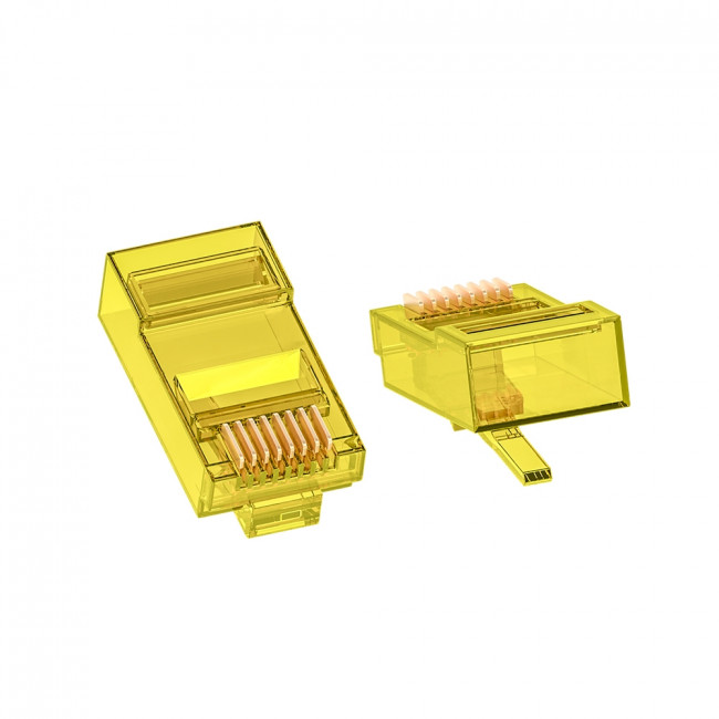 Greenconnect Коннектор цветной RJ-45 cat.5e UTP Male, для многожильного кабеля, 8p8c 15 шт (3 цвета по 5 шт), GCR-51802 Коннектор Greenconnect цветной RJ-45 cat.5e UTP Male — для бизнеса и офиса