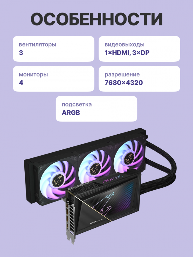 Видеокарта Gigabyte GV-N5080AORUSX W-16GD — для бизнеса и офиса Видеокарта Gigabyte GV-N5080AORUSX W-16GD — для бизнеса и офиса