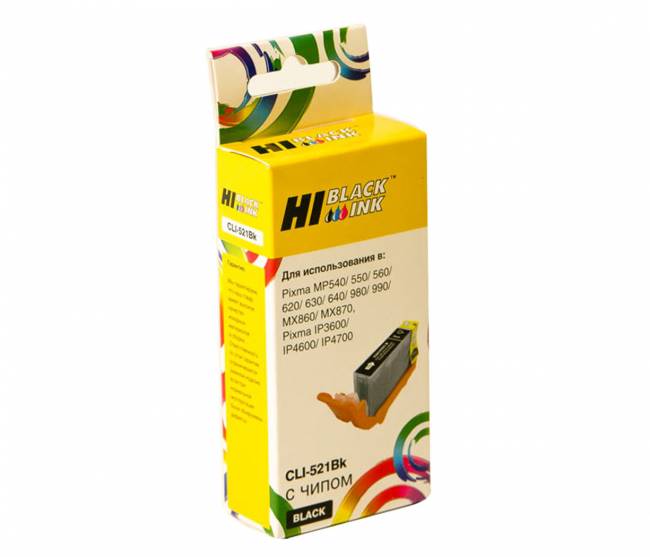 Картридж Hi-Black (HB-CLI-521Bk) для Canon PIXMA iP3600/iP4600/MP540, Bk — для бизнеса и офиса