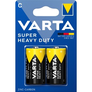 Батарейка Varta SUPERLIFE R14 C BL2 Heavy Duty 1.5V (2014) (2/24/120) (2 шт.) Varta SUPERLIFE R14 C (02014101412)
