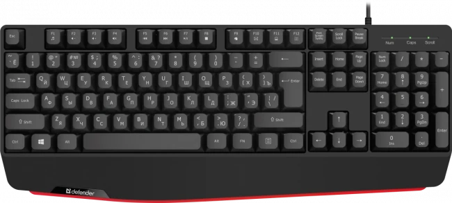 Defender Проводная клавиатура Atom HB-546 RU,черный,104+FN,1.8м Defender 45546