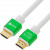 Greenconnect Кабель 3.0m HDMI версия 2.0, HDR 4:2:2, Ultra HD, 4K 60 fps 60Hz/5K*30Hz, 3D, AUDIO, 18.0 Гбит/с, 28/28 AWG, OD7.3mm, тройной экран, белый, AL корпус зеленый, GCR-51293 Greenconnect HDMI (m) - HDMI (m) 3м