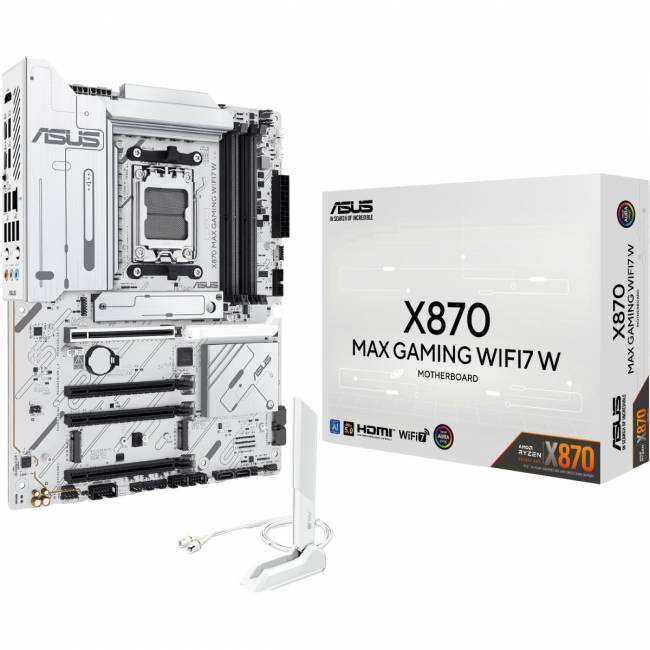 Материнская плата ASUS X870 MAX GAMING WIFI7 W (90MB1LZ0-M0EAY0) — для бизнеса и офиса Материнская плата ASUS X870 MAX GAMING WIFI7 W (90MB1LZ0-M0EAY0) — для бизнеса и офиса